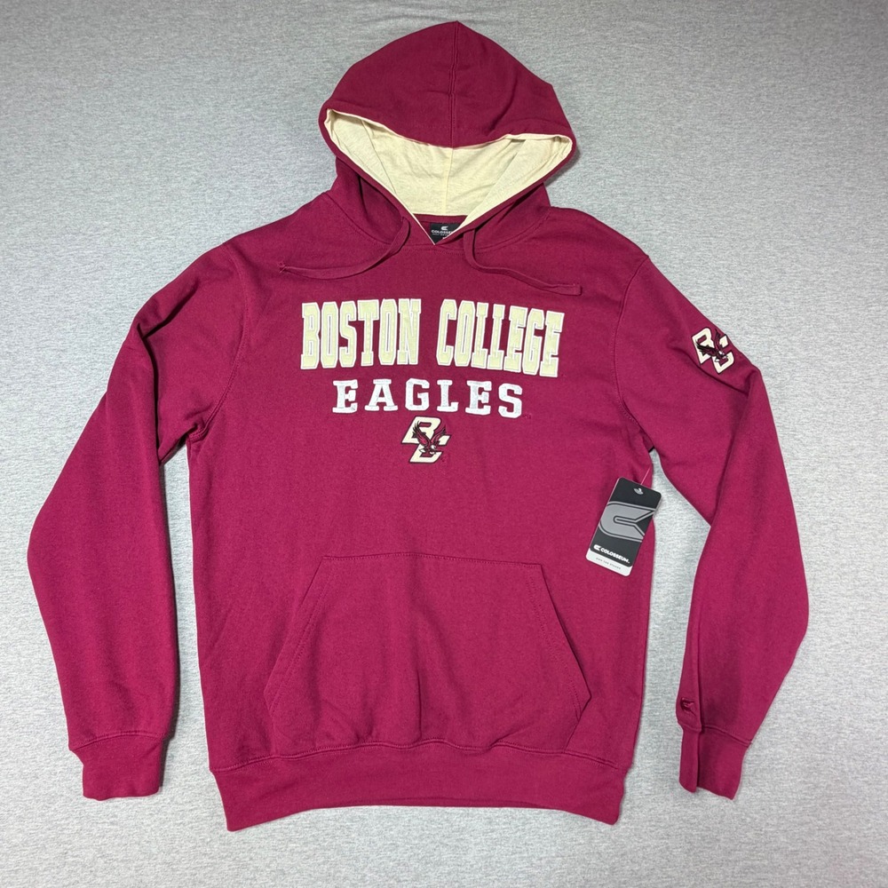 Colosseum Boston College Eagles Hoodie Mens Medium Maroon FFFH10351 NWT